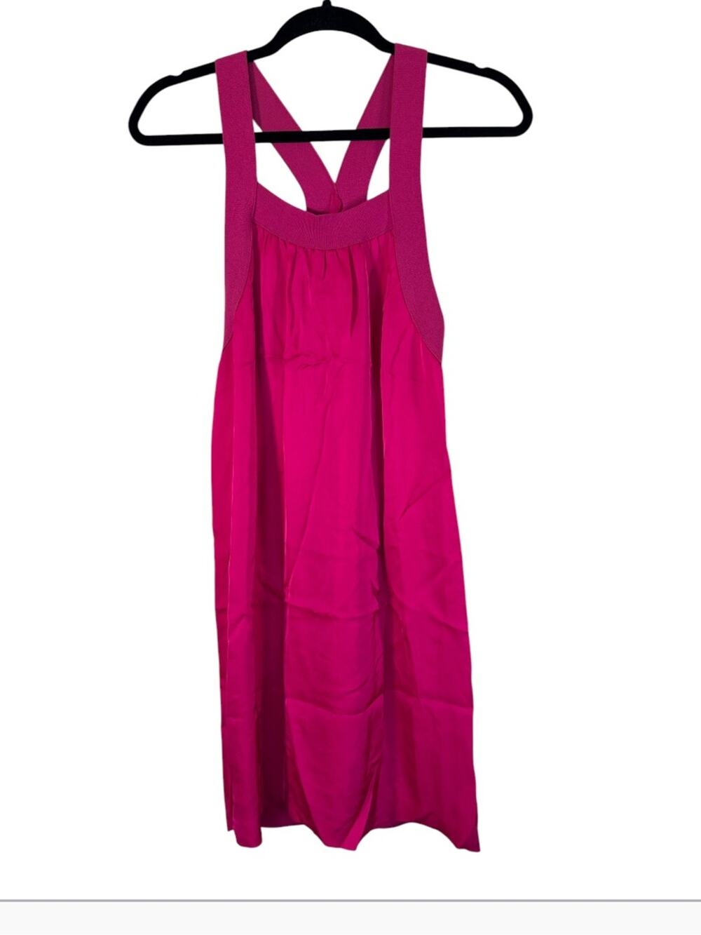 Theory Hot Pink Strappy Mini Dress Womens 2 Barbie Summer Baddie Luxury